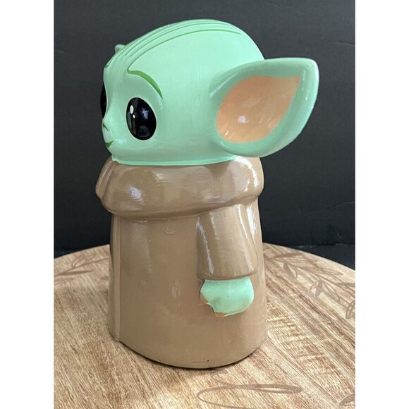 Baby Yoda The Child Mandalorian Large 8" Star Wars Piggy Bank Figure Ceramic - Picture 9 of 9